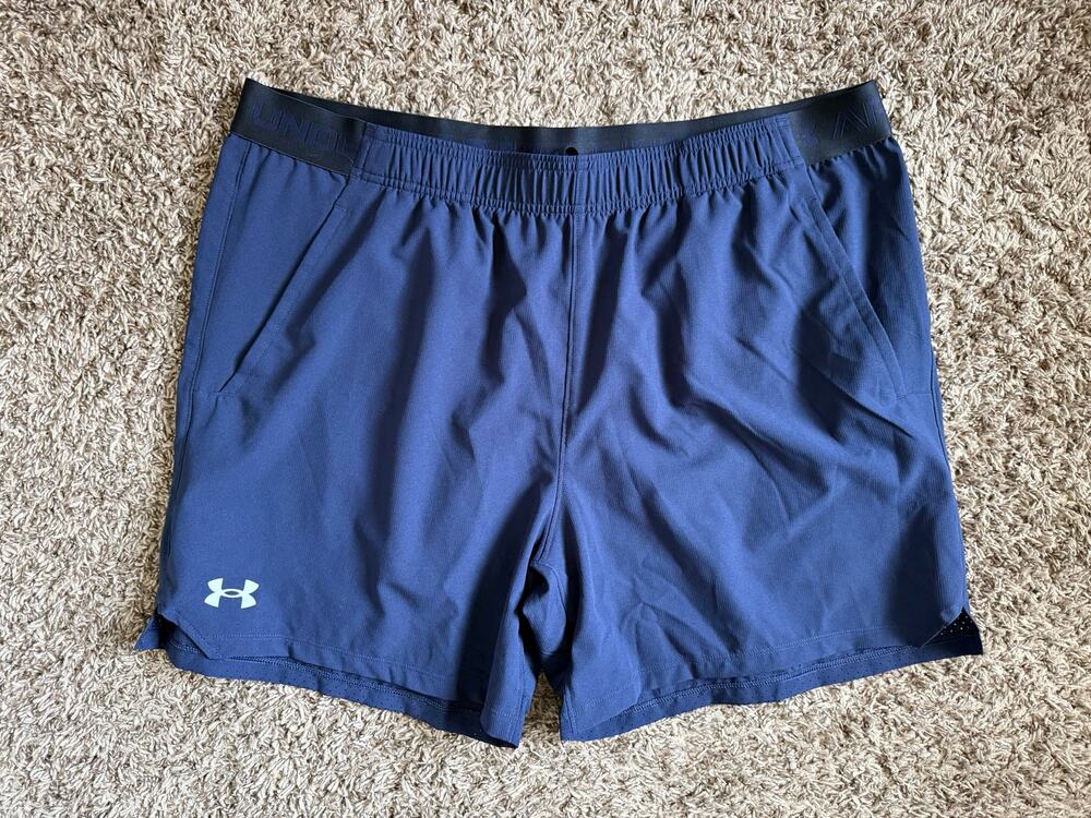 NWT Under Armour Vanish Woven 6" Shorts Size 2XL Blue Men's Activewear NEW